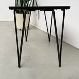 Red ceramic coffee table 50s