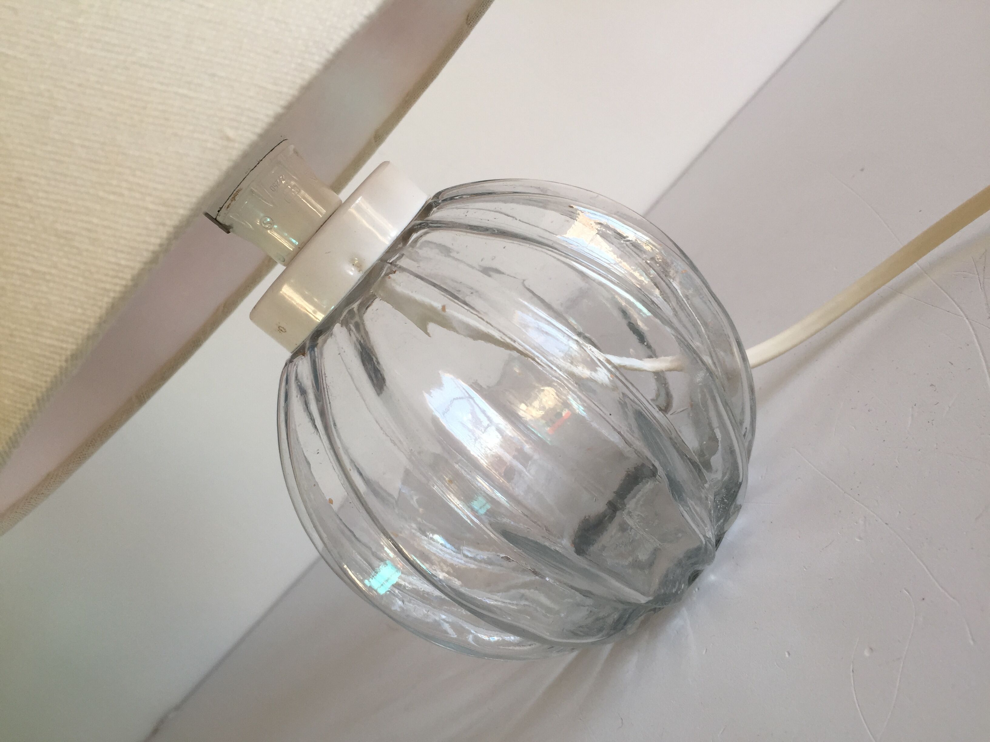 Lamp glass ball blown mathias vintage