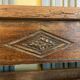 Baker's shelf, kitchen shelf, collection shelf from the early 19th century, oak.