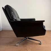 Vintage armchair published by Möbel Mann – elegant black