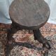 Brutalist bar stool made of vine wood