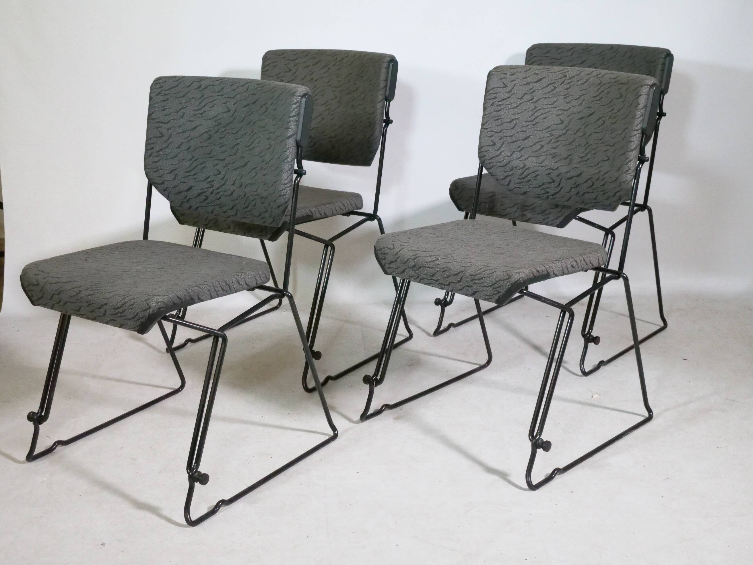 Mid-Century Stackable Chairs by Albert Stoll for Giroflex, Set of 4, 1980s