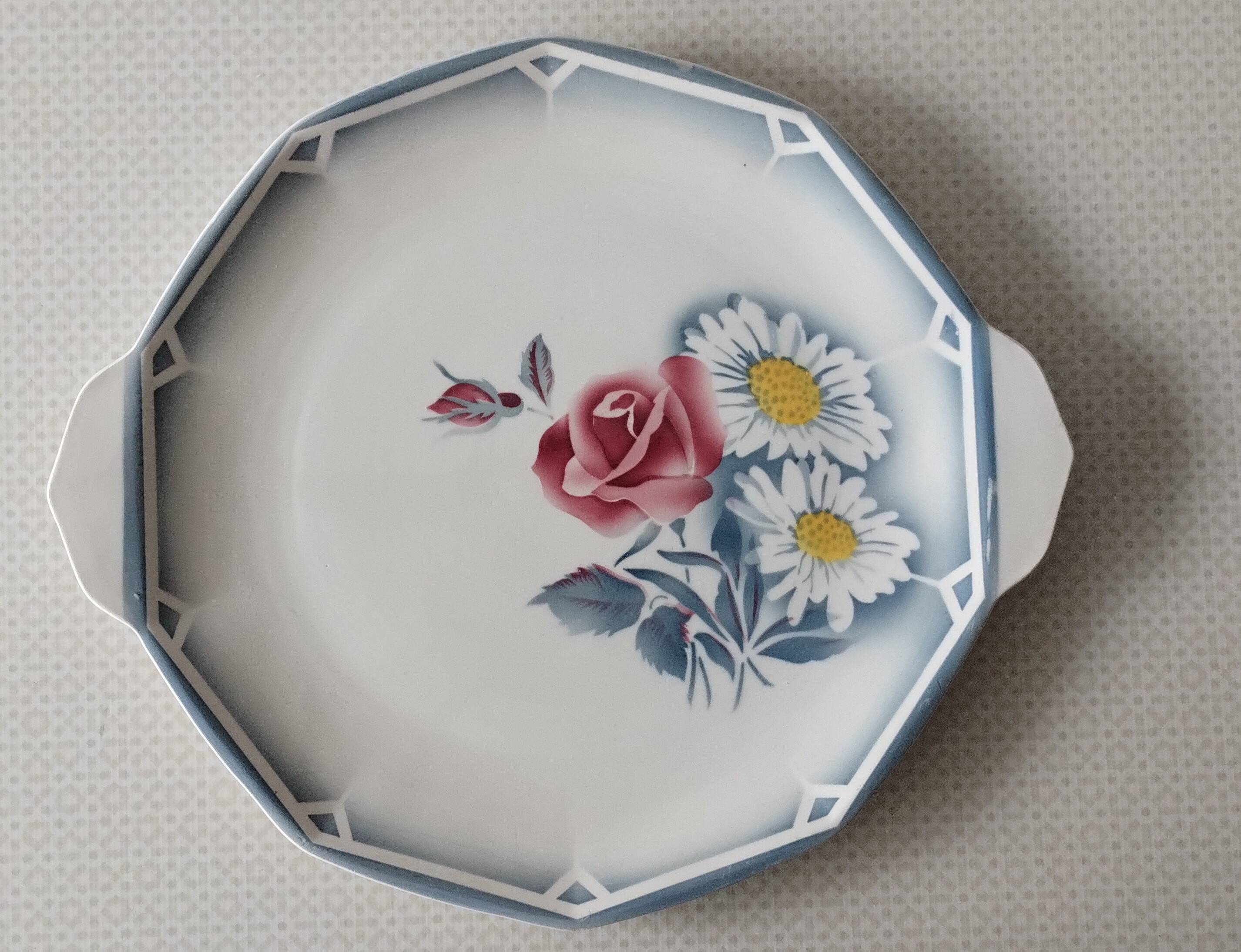 Earthenware dish oscar digoin sarreguemines