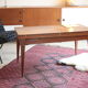 vintage coffee table with up and down system, dining table up to 10 people