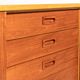 Scandinavian teak and oak highboard, 1960s