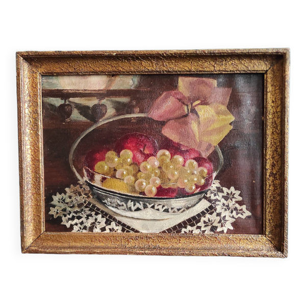 Nature morte ancienne, signée Y. Luboade, 1897