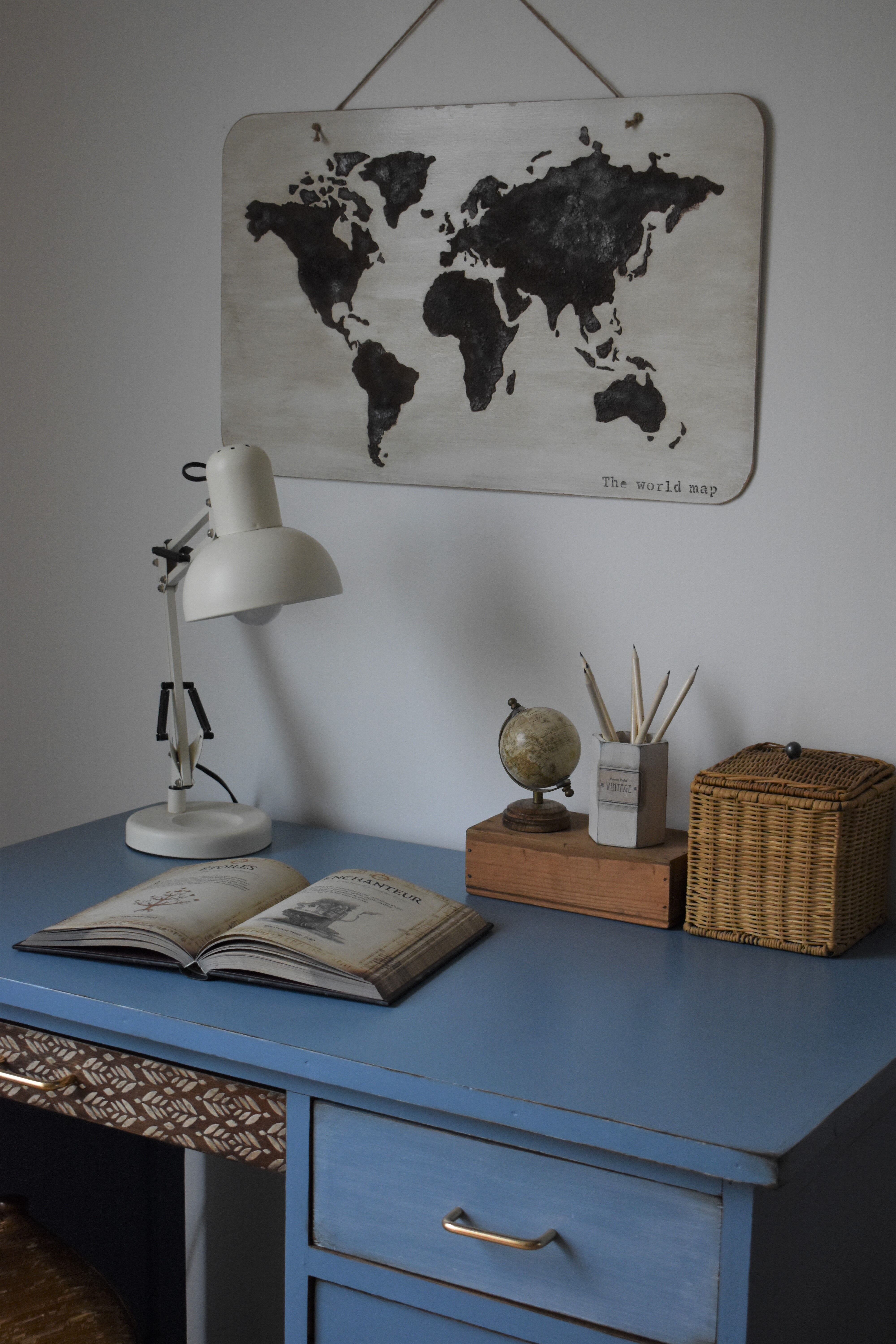Vintage blue horizon desk