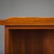 Mid-century Danish freestanding teak desk with raised lip edge, 1960s
