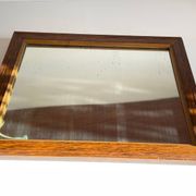 Art deco mirror 1920 wood and silver vintage