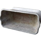 Jardinière vintage française en fonte argentée