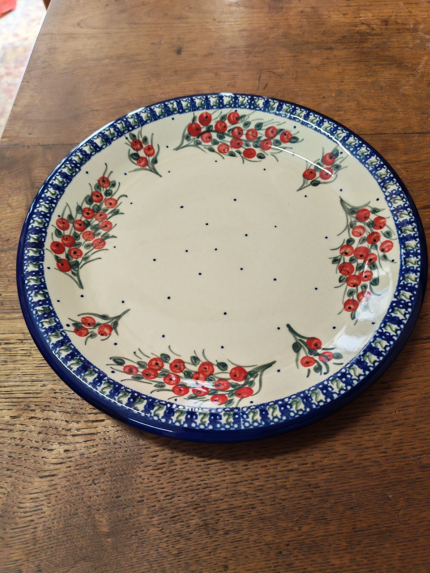 Cloche à fromage grès émaillée Boleslawiec Pologne