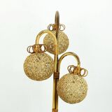 Rare mid century tripod floor lamp bamboo rattan 50s hawaii tiki era 3 shades