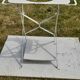 Folding metal vanity cabinet