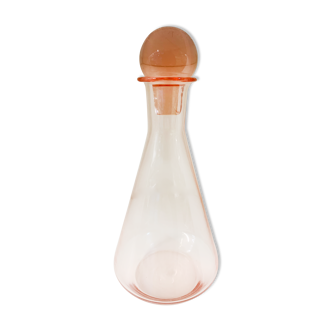 Pale pink decanter 70's