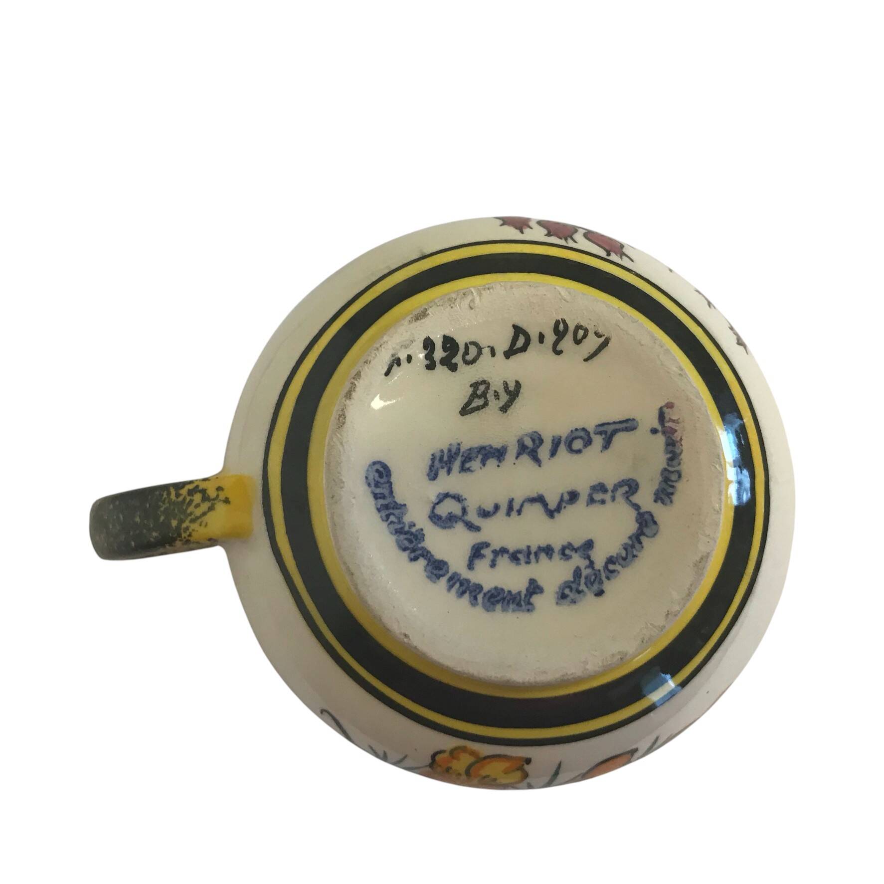 Henriot Quimper, glazed earthenware service, Genêt Bruyère model, 20th century