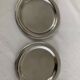 Pair of stainless steel bottle coasters létang and rémy