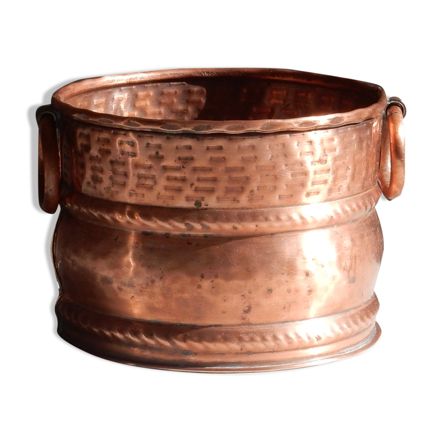 Cache-pot en cuivre rose France