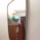 50s brass mirror - 57x36cm