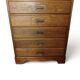 Danish Oak Archive Cabinet with Pull-Out Shelf, ca. 1925–1950