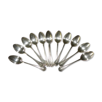 Coffret de 12 cuillères à café Christofle en métal argenté