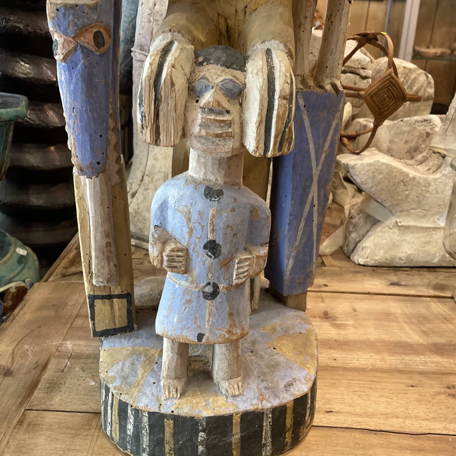 Carved totem pole 1940