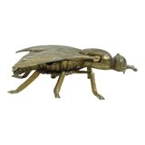 Vintage Copper Plated Fly Ashtray Figurine Italy Sixties