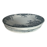 6 assiettes à dessert en terre de fer