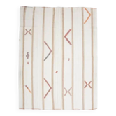 White Brown Antique Handmade Wool Kilim Rug 190x251