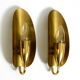 Two magical original Mid Century Modern bag brass wall lamps
