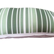 Sage green striped cushion cover