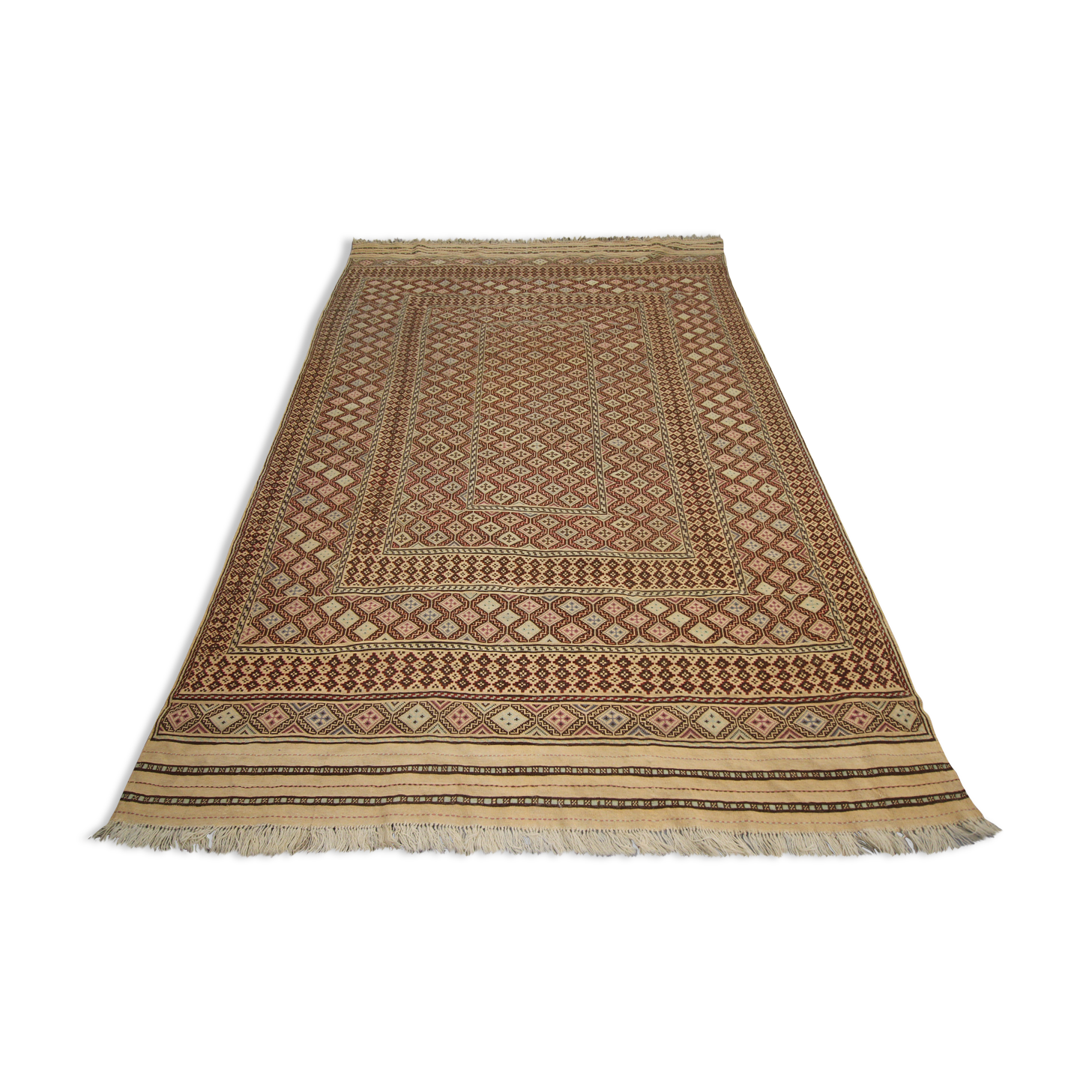 Tapis de salon tissé à plat fait à la main 190x300cm