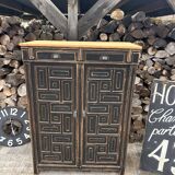 Storage furniture / Antique black wood and wood sideboard