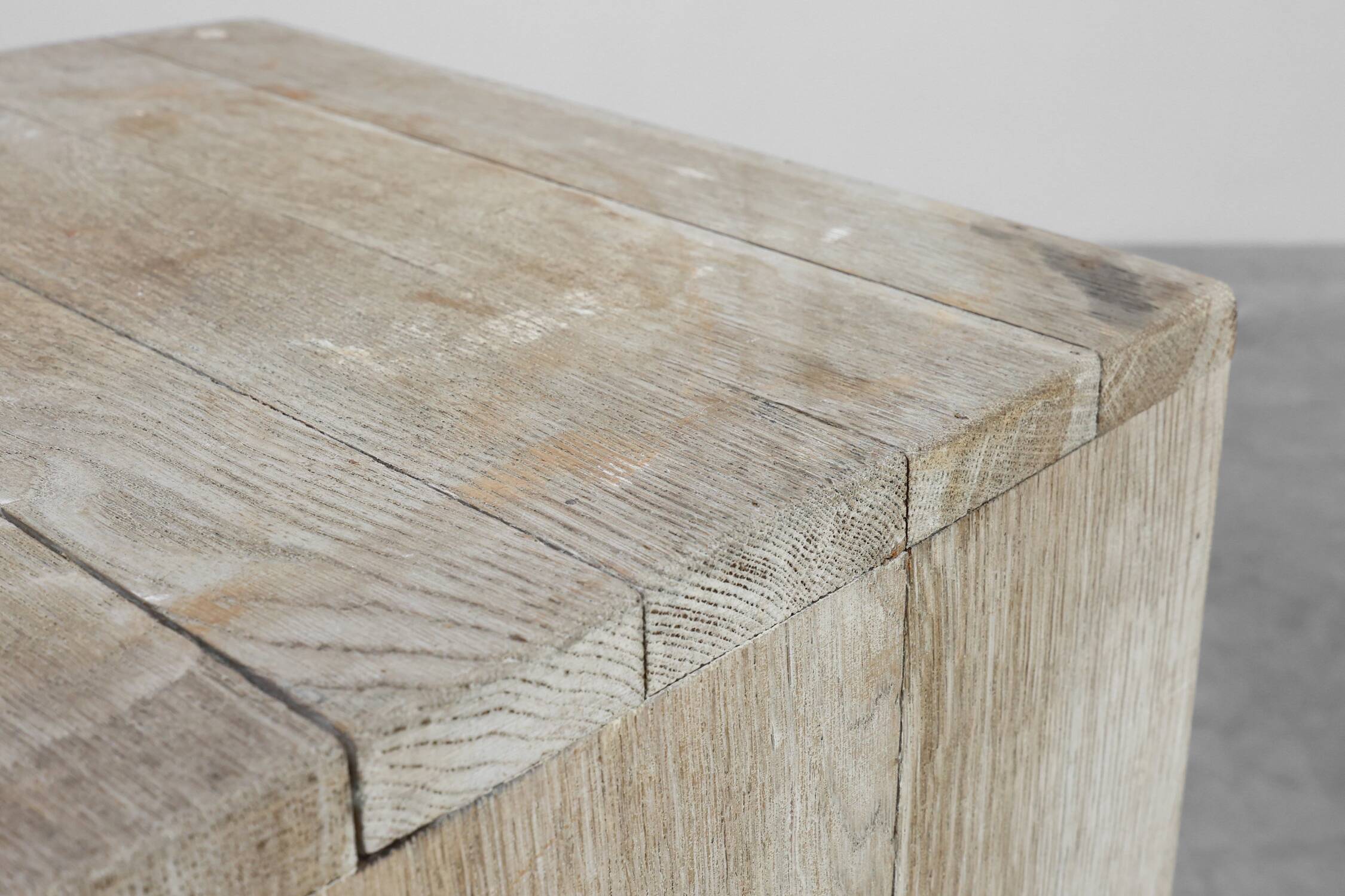 Late 20th century Modern solid oak wood pedestal, Belgium