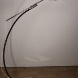 Vintage arc floor lamp with a chrome metal balance, 1970.