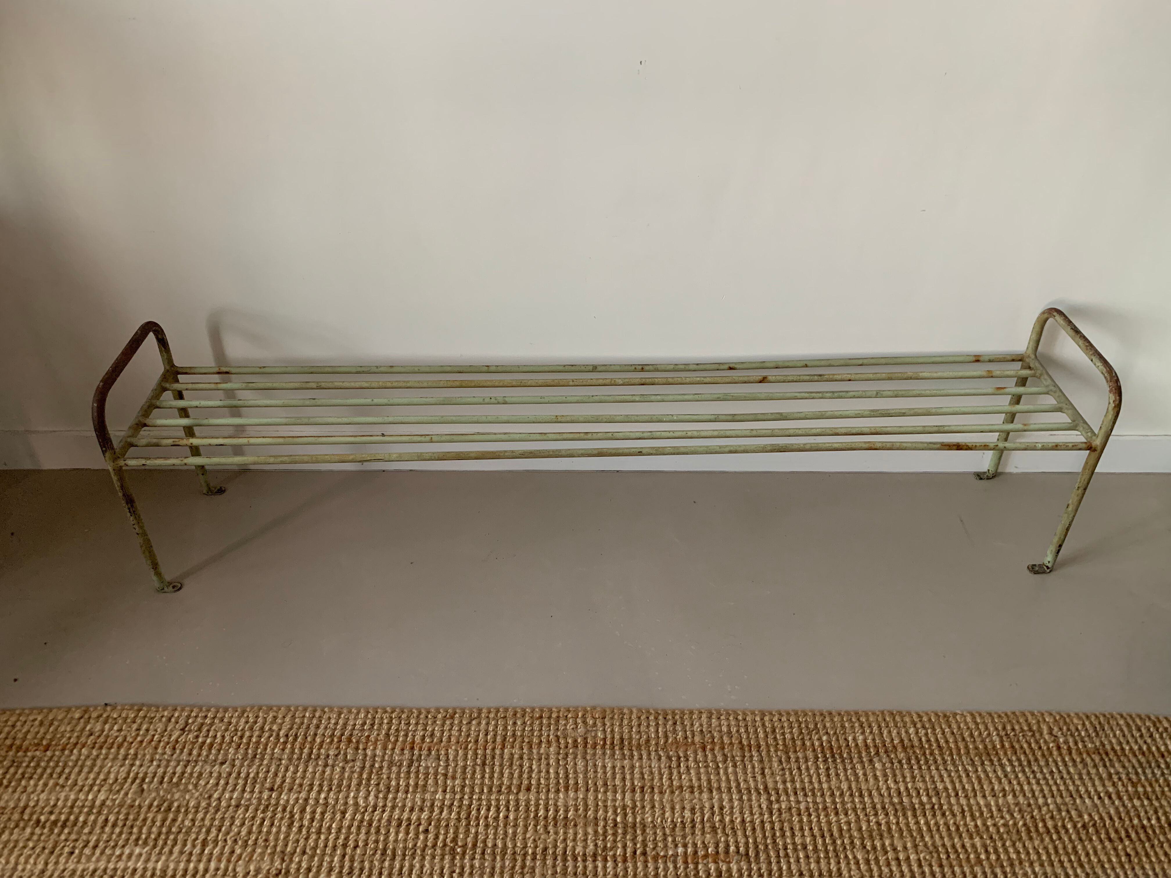 Antique metal bench