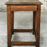 Tabouret vintage de ferme en châtaignier Circa 50