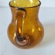 Petit pichet en verre bullé de Biot jaune doré