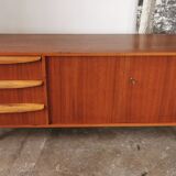 Sideboard teak and Scandinavian walnut