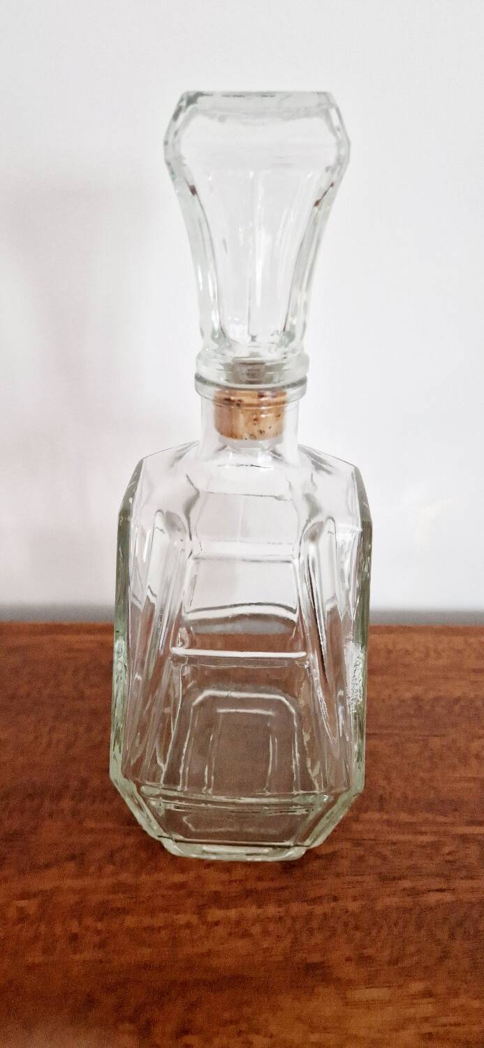 Art deco style glass carafe