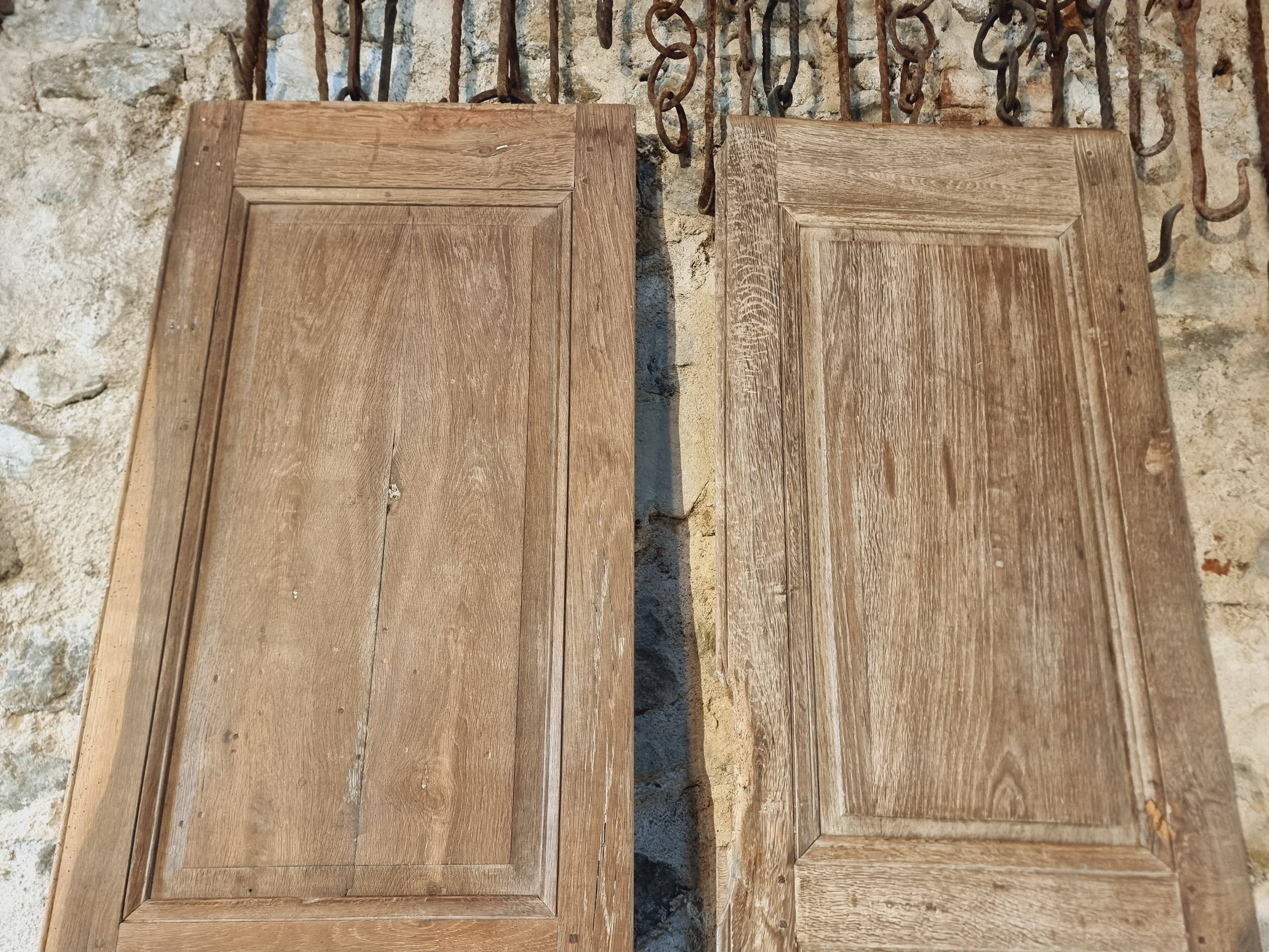 Pair of antique French oak doors – Late 19th century