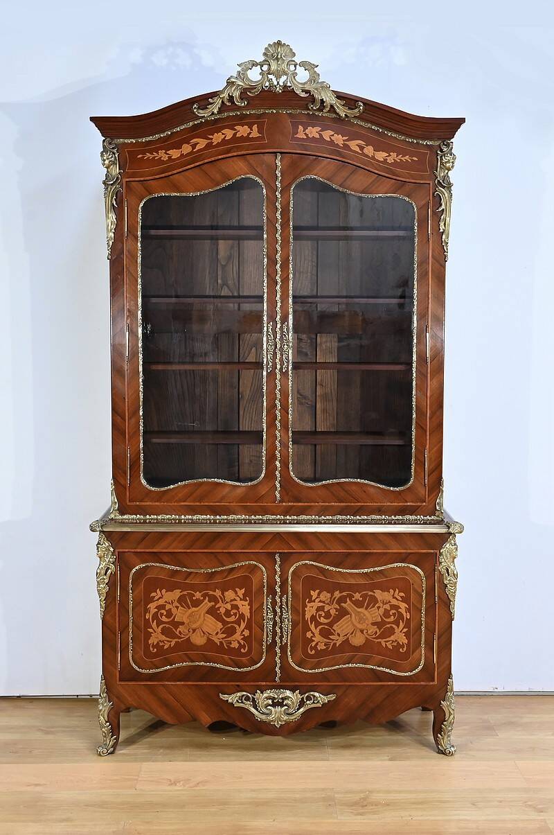 Library Two-Body in Rosewood and Marquetry, Louis XV style – End