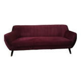 Red velvet sofa