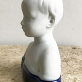 Limoges biscuit and porcelain child bust after Camille Tharaud