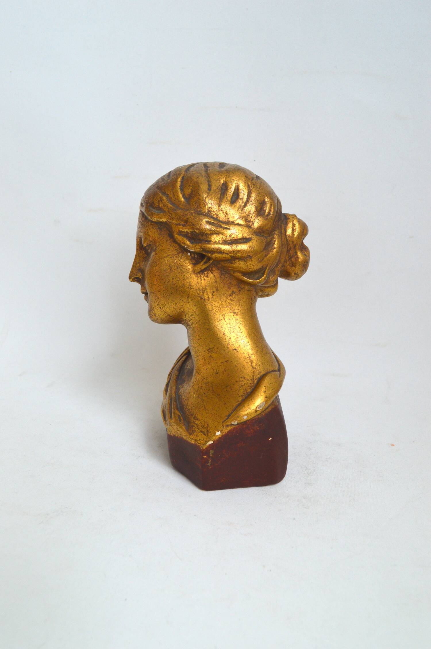 Gilded plaster bust