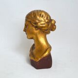 Gilded plaster bust