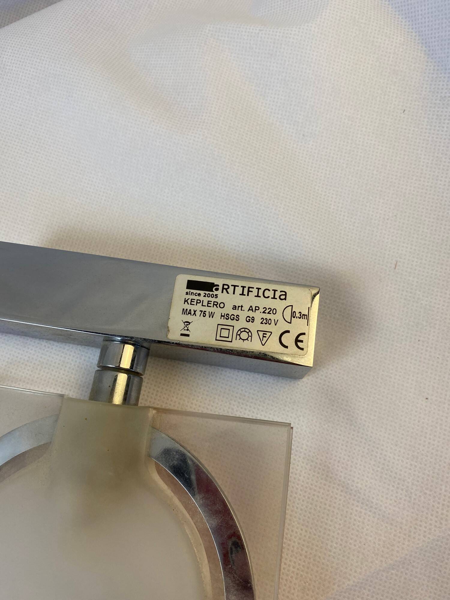 Pair of orange Keplero wall lights