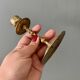 Antique brass candlestick holder