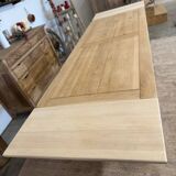 Solid oak table with birch extensions