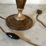 Vintage leather and brass lamp the Tanner