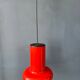Suspension vintage Space Age conique rouge